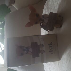 Cute Chihuahua Figurine with Sign - New In Box